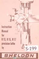 Sheldon-Sheldon R13, R15 R17, Precision Lathe Instruction Manual Year (1966)-R13-R15-R17-01